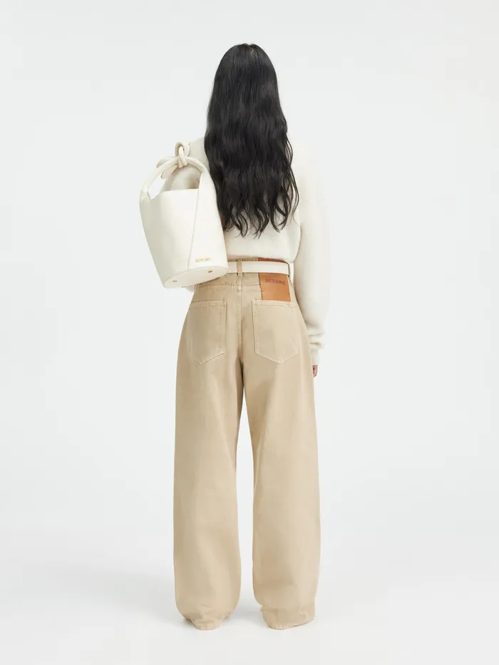 JACQUEMUS Trousers and Shorts Baggy Jeans Beige 8211 Men