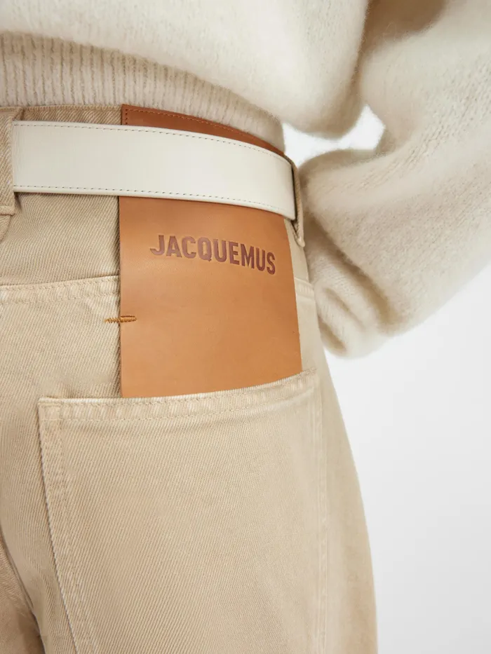JACQUEMUS Trousers and Shorts Baggy Jeans Beige 8211 Men