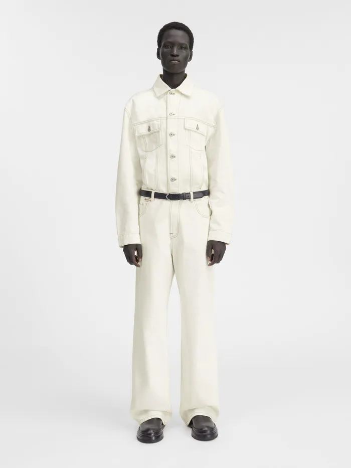 JACQUEMUS Trousers and Shorts Baggy Jeans Offwhitetabac 8211 Men
