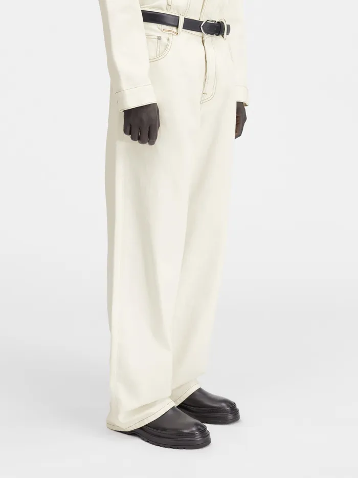 JACQUEMUS Trousers and Shorts Baggy Jeans Offwhitetabac 8211 Men