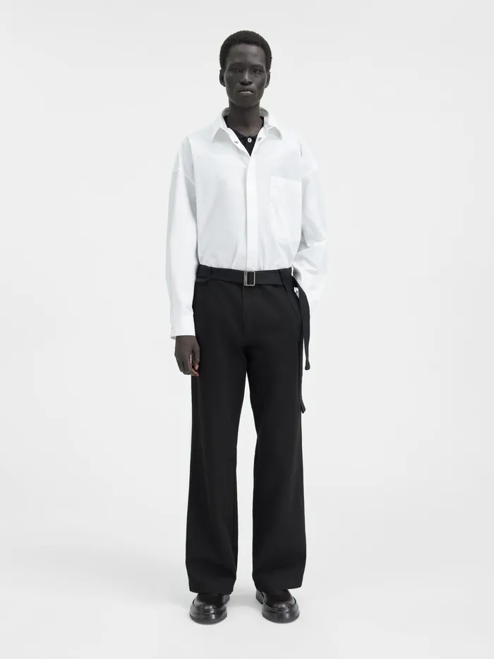 JACQUEMUS Trousers and Shorts Belted Workwear Pants Black 8211 Men