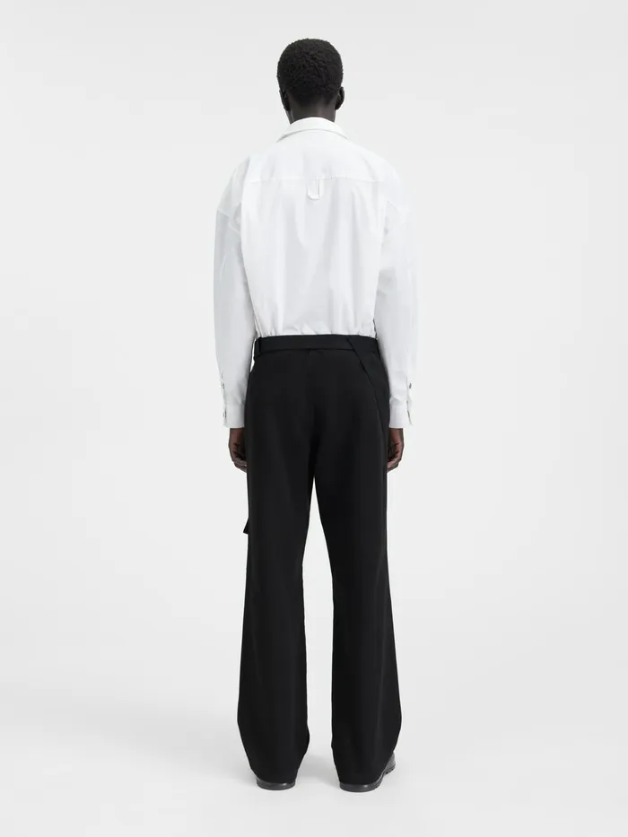 JACQUEMUS Trousers and Shorts Belted Workwear Pants Black 8211 Men