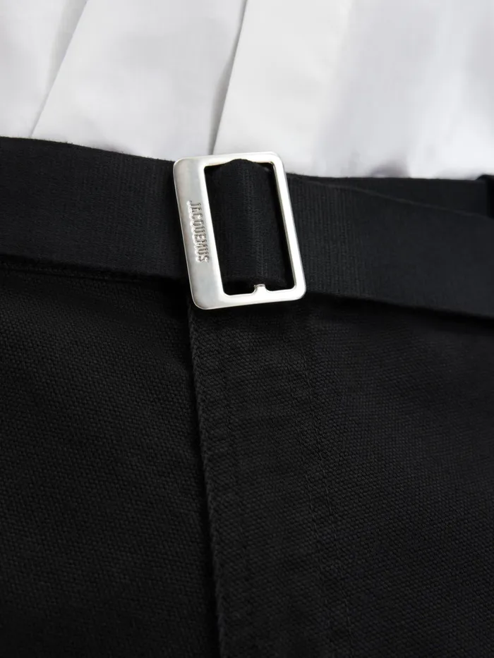 JACQUEMUS Trousers and Shorts Belted Workwear Pants Black 8211 Men