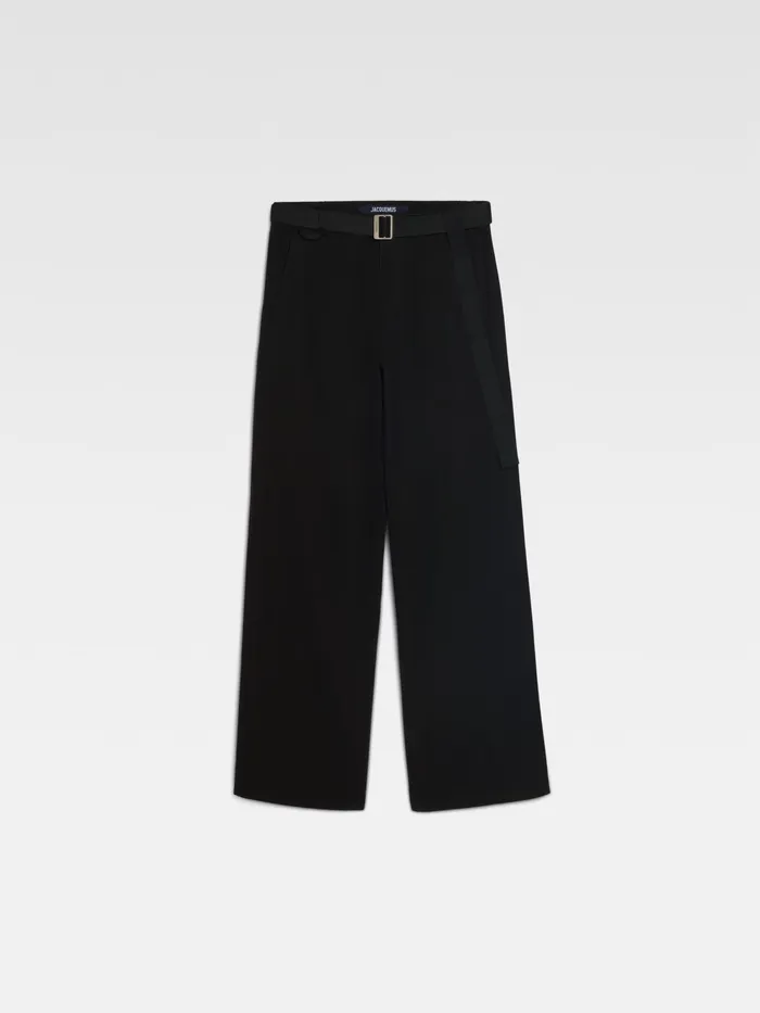 JACQUEMUS Trousers and Shorts Belted Workwear Pants Black 8211 Men