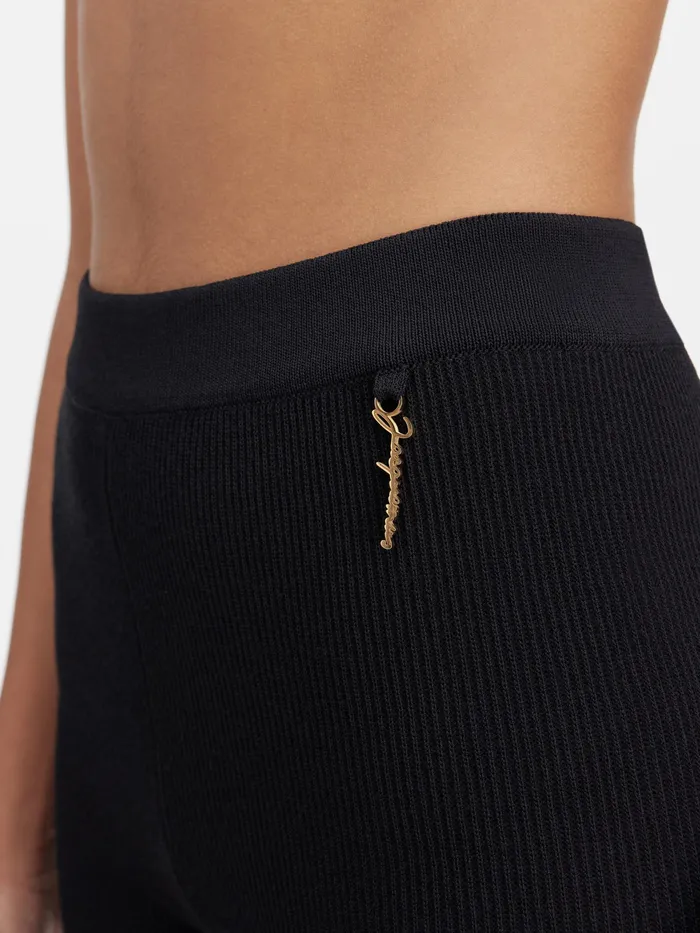 JACQUEMUS Trousers and Shorts Charm Logo Knit Shorts Black 8211 Women