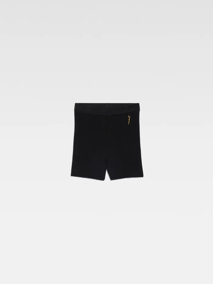 JACQUEMUS Trousers and Shorts Charm Logo Knit Shorts Black 8211 Women