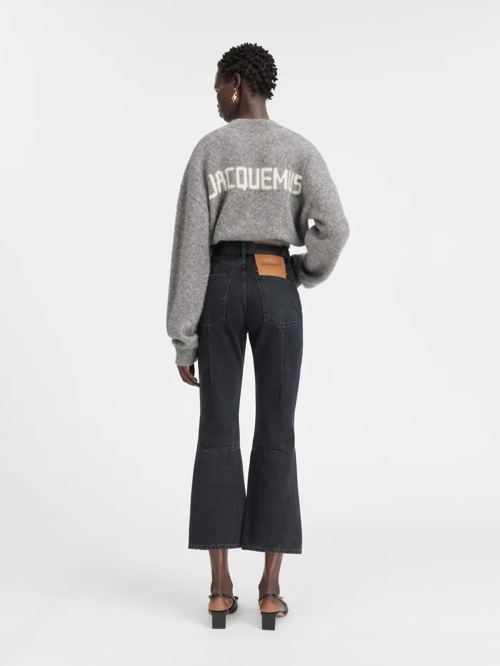 JACQUEMUS Trousers and Shorts Cropped Flared Jeans Black 8211 Women