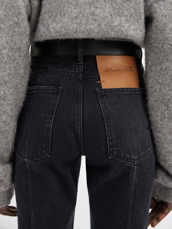 JACQUEMUS Trousers and Shorts Cropped Flared Jeans Black 8211 Women