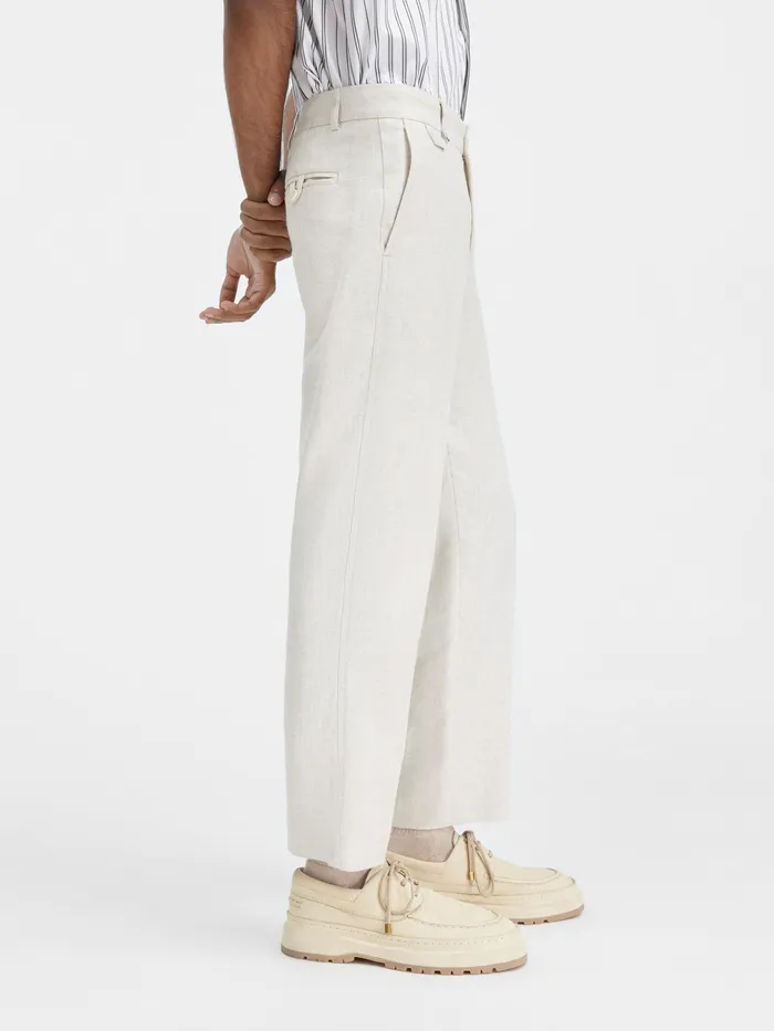 JACQUEMUS Trousers and Shorts Cropped Tailored Pants Light Beige 8211 Men