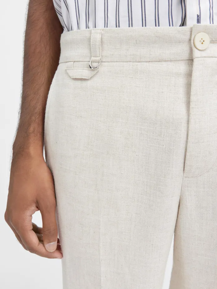 JACQUEMUS Trousers and Shorts Cropped Tailored Pants Light Beige 8211 Men