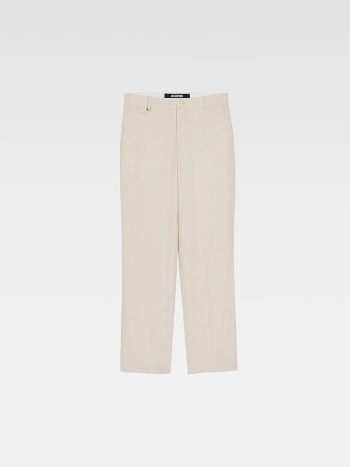 JACQUEMUS Trousers and Shorts Cropped Tailored Pants Light Beige 8211 Men