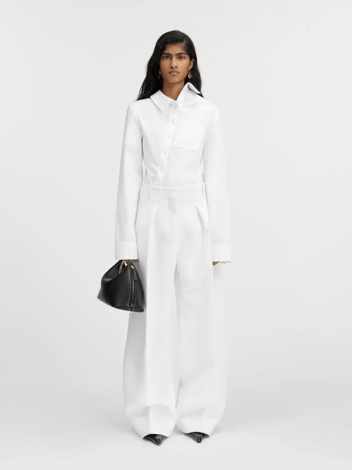 JACQUEMUS Trousers and Shorts Curved Pants White 8211 Women