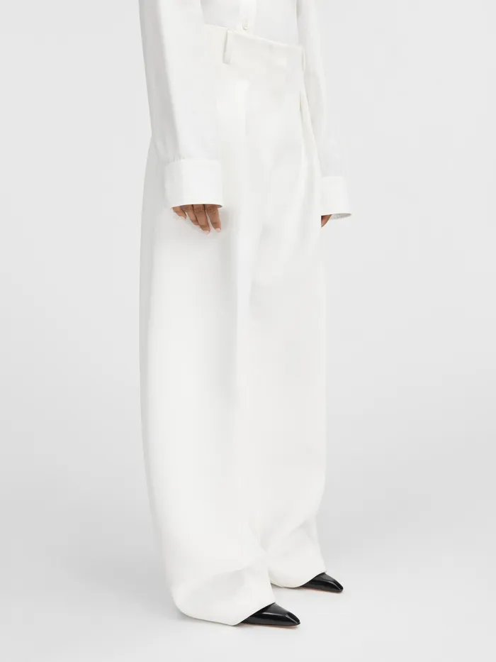 JACQUEMUS Trousers and Shorts Curved Pants White 8211 Women