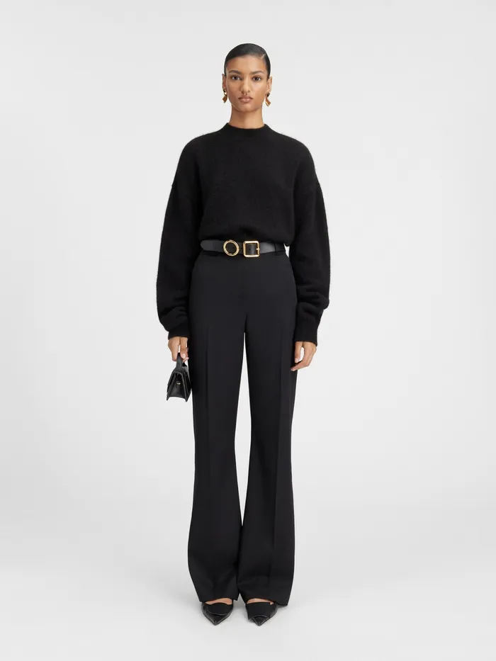 JACQUEMUS Trousers and Shorts HighWaisted Flare Pants Black 8211 Women