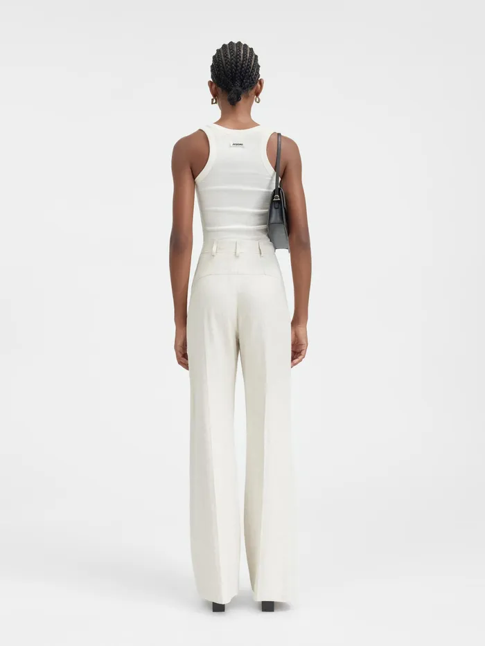 JACQUEMUS Trousers and Shorts HighWaisted Flare Pants Light Beige 8211 Women