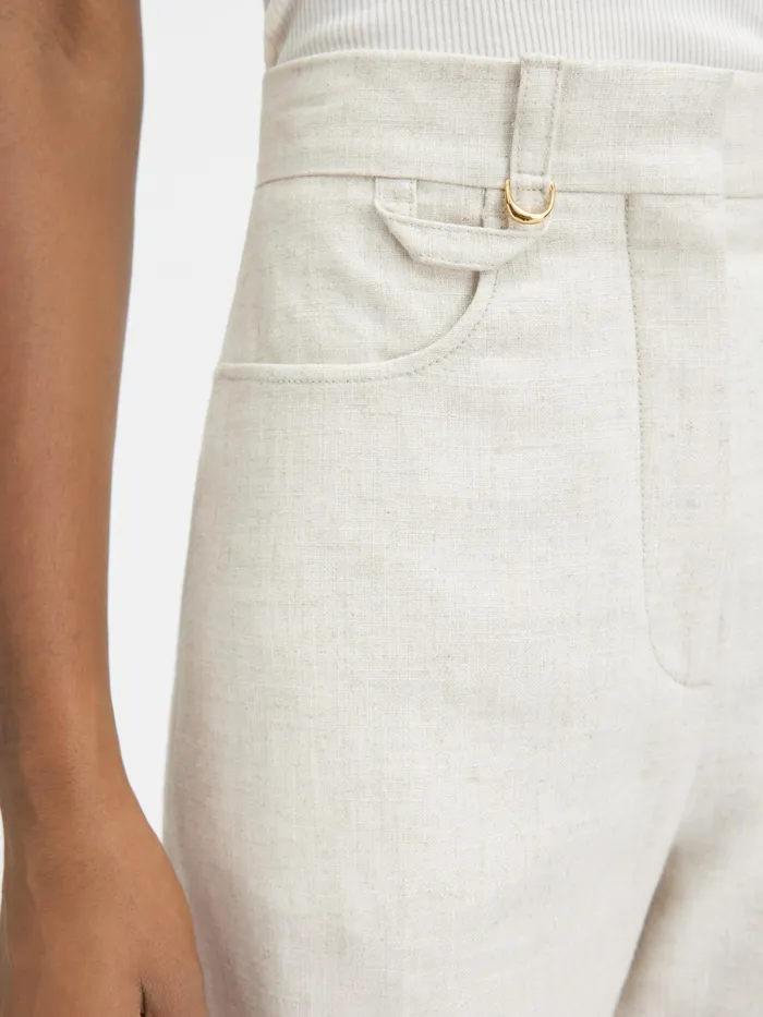 JACQUEMUS Trousers and Shorts HighWaisted Flare Pants Light Beige 8211 Women
