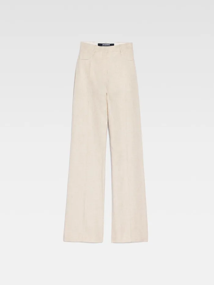 JACQUEMUS Trousers and Shorts HighWaisted Flare Pants Light Beige 8211 Women