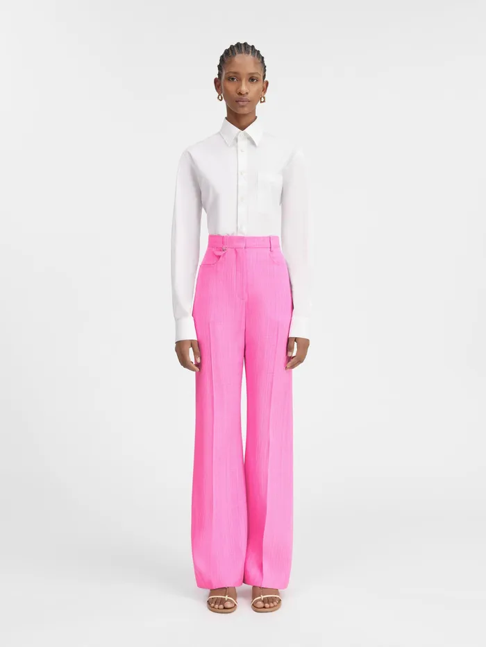 JACQUEMUS Trousers and Shorts HighWaisted Flare Pants Pink 8211 Women