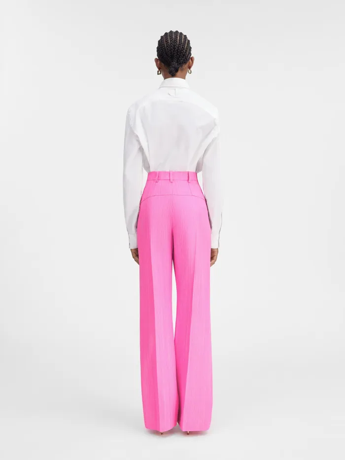 JACQUEMUS Trousers and Shorts HighWaisted Flare Pants Pink 8211 Women