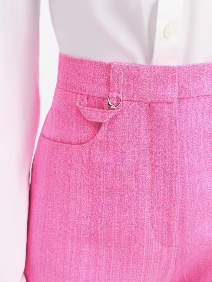 JACQUEMUS Trousers and Shorts HighWaisted Flare Pants Pink 8211 Women