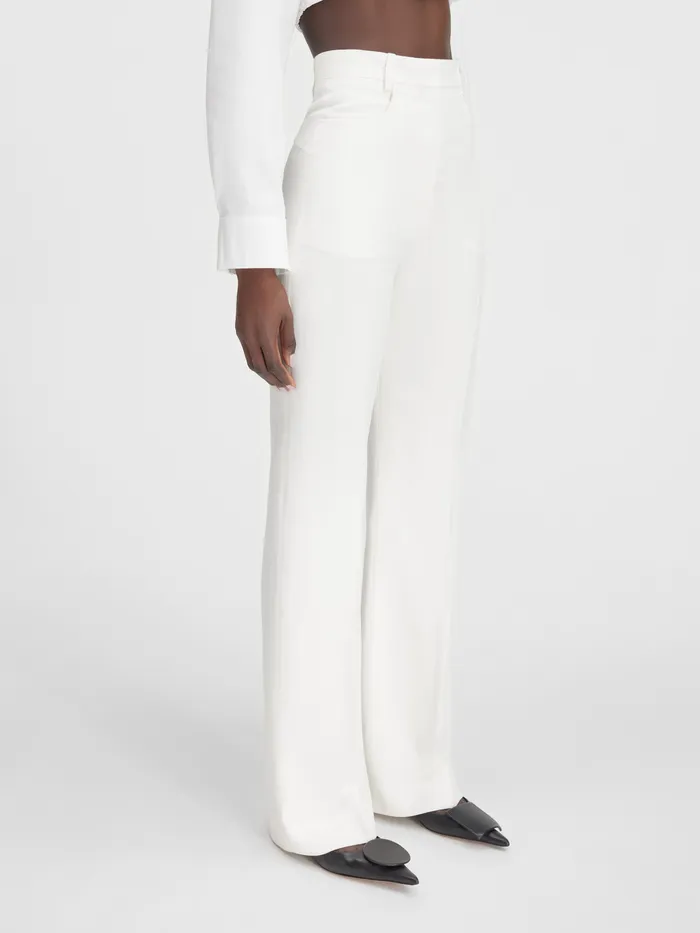 JACQUEMUS Trousers and Shorts HighWaisted Flare Pants White 8211 Women