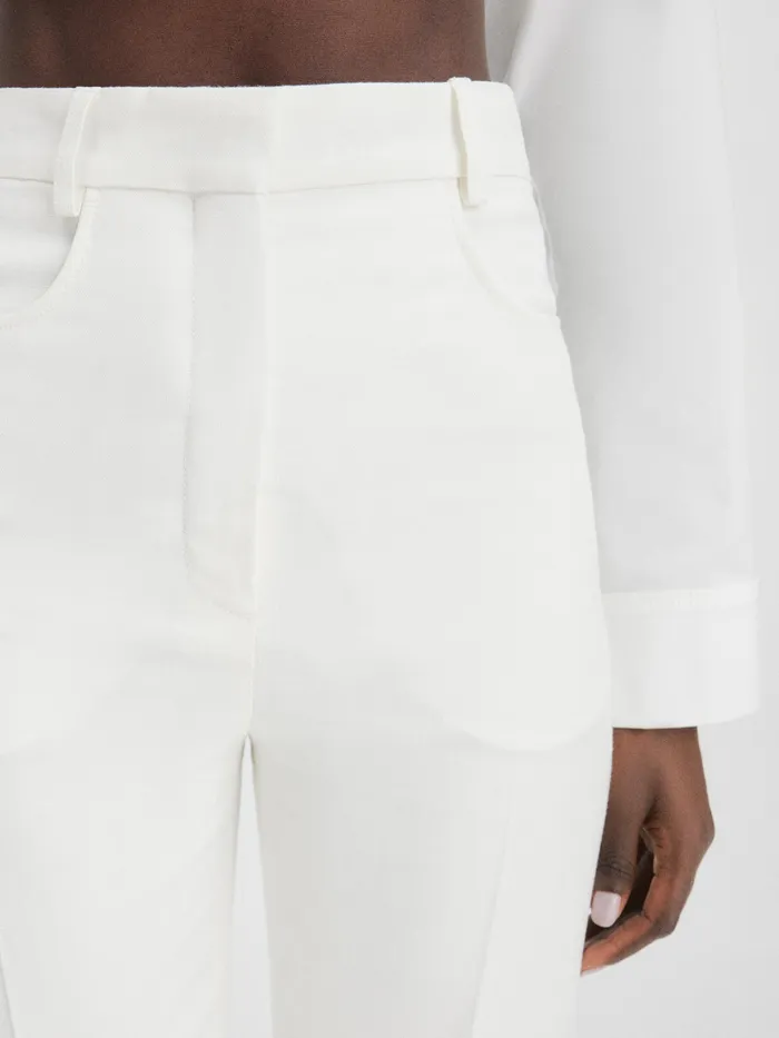 JACQUEMUS Trousers and Shorts HighWaisted Flare Pants White 8211 Women