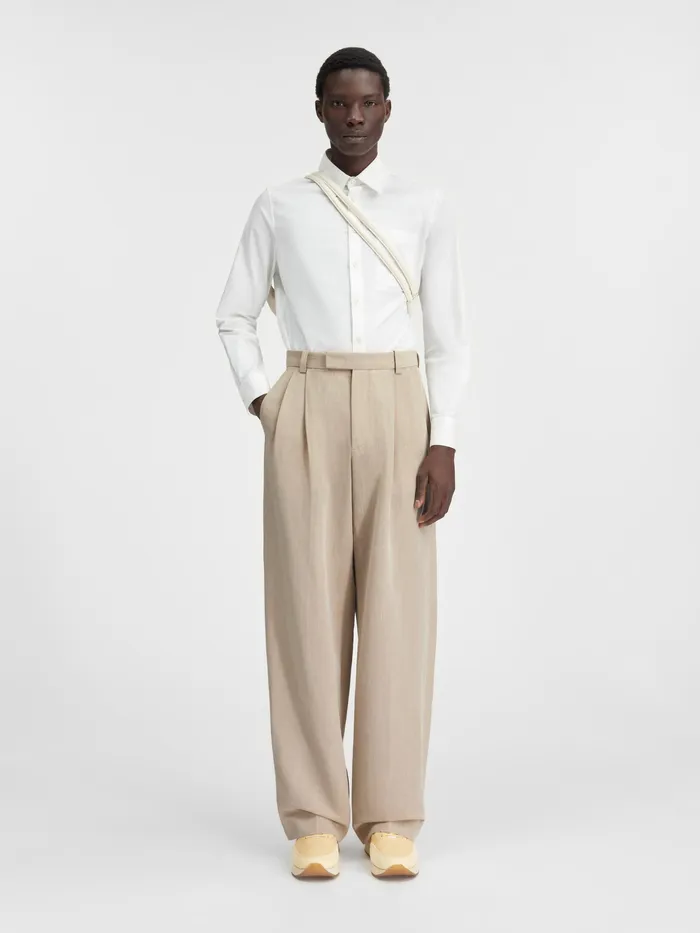 JACQUEMUS Trousers and Shorts Loose Pants Beige 8211 Men
