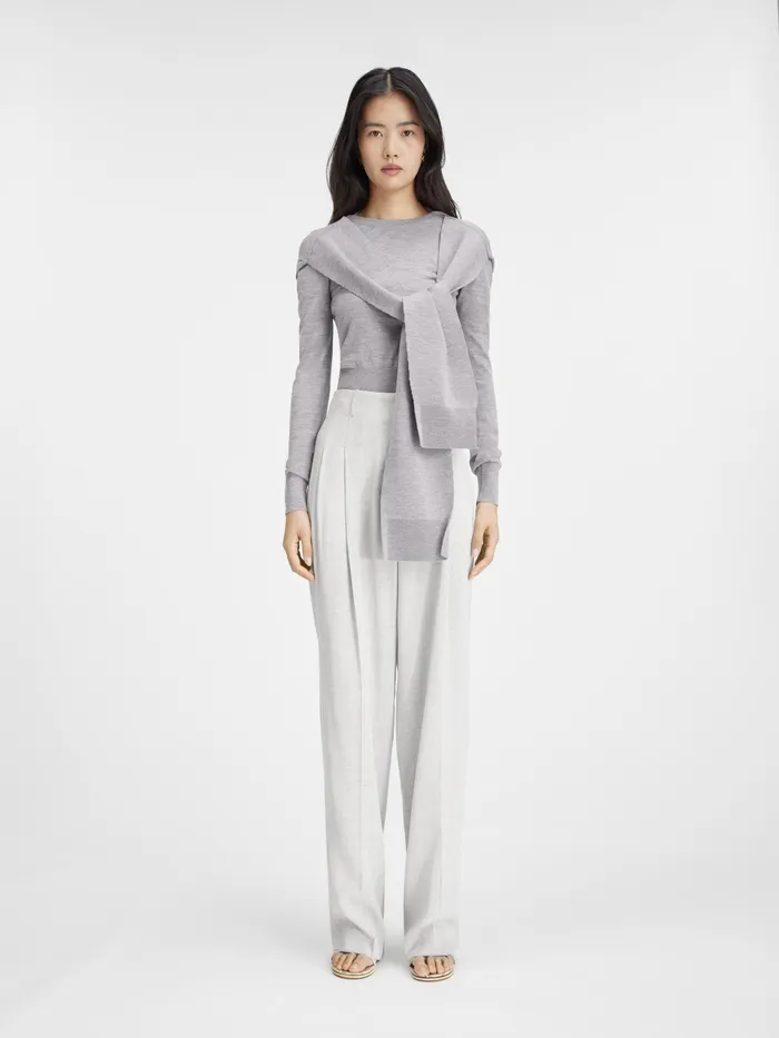 JACQUEMUS Trousers and Shorts Loose Pants Light Grey 8211 Women