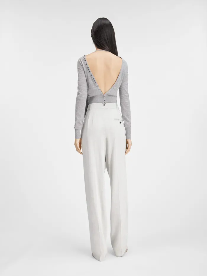 JACQUEMUS Trousers and Shorts Loose Pants Light Grey 8211 Women