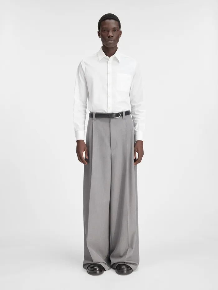 JACQUEMUS Trousers and Shorts Loose Pleated Pants Grey 8211 Men