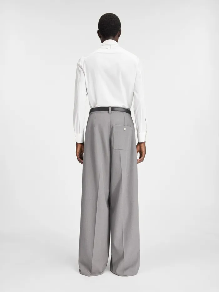 JACQUEMUS Trousers and Shorts Loose Pleated Pants Grey 8211 Men