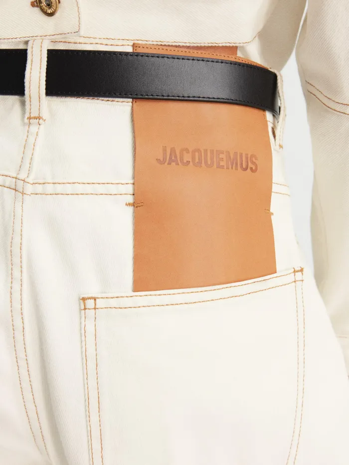 JACQUEMUS Trousers and Shorts Oversized Jeans Offwhitetabac 8211 Women