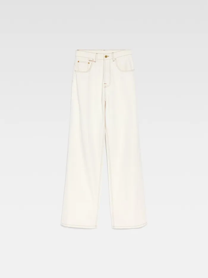 JACQUEMUS Trousers and Shorts Oversized Jeans Offwhitetabac 8211 Women