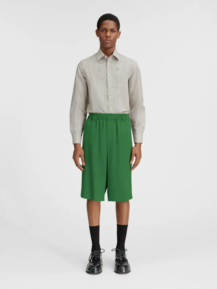 JACQUEMUS Trousers and Shorts Oversized Shorts Dark Green 8211 Men