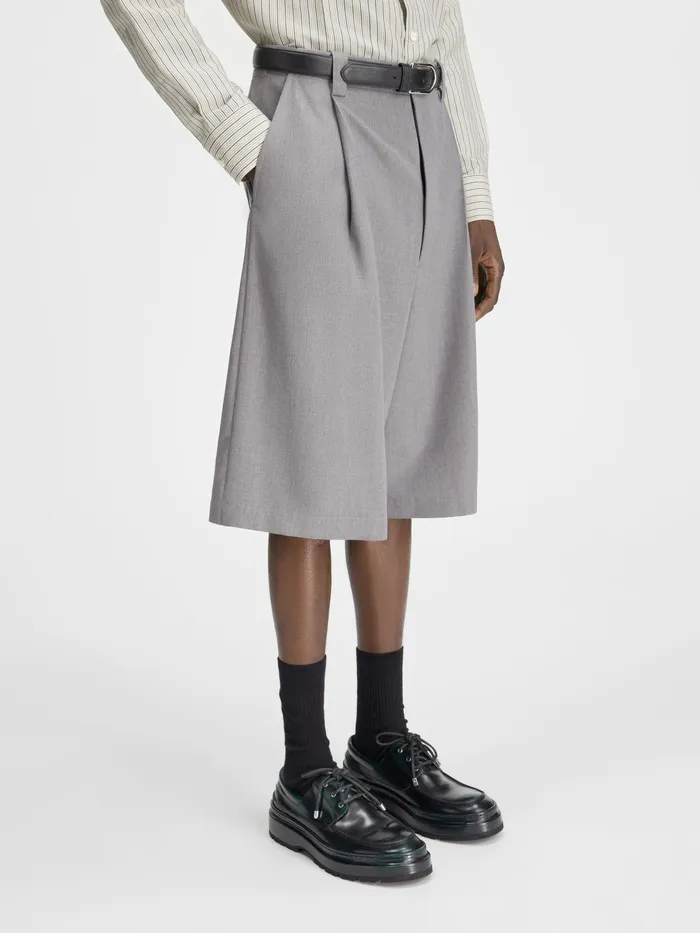 JACQUEMUS Trousers and Shorts Pleated Bermuda Shorts Grey 8211 Men