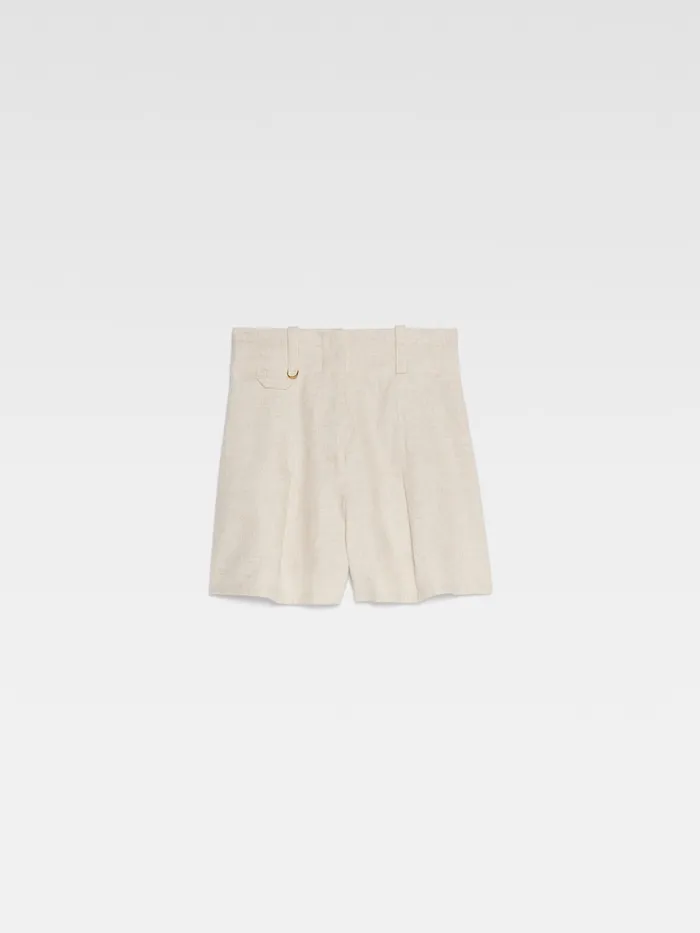 JACQUEMUS Trousers and Shorts Pleated Mini Shorts Light Beige 8211 Women