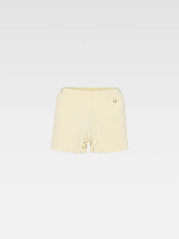 JACQUEMUS Trousers and Shorts Pleated Mini Shorts Light Yellow 8211 Women