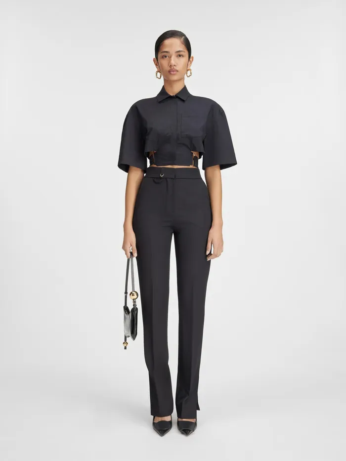 JACQUEMUS Trousers and Shorts Slit Pants Black 8211 Women