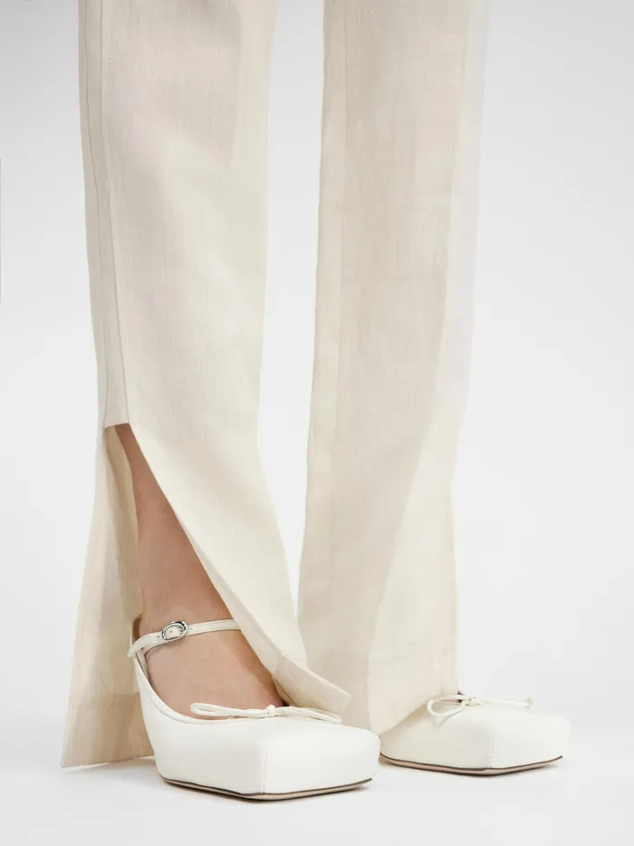 JACQUEMUS Trousers and Shorts Slit Pants Offwhite 8211 Women