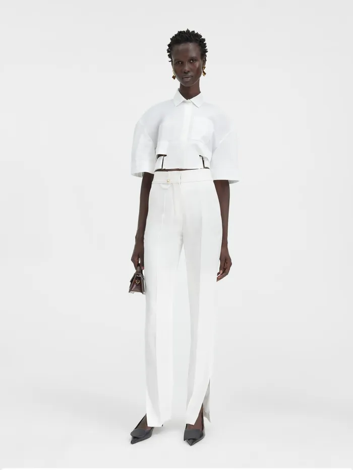 JACQUEMUS Trousers and Shorts Slit Pants White 8211 Women