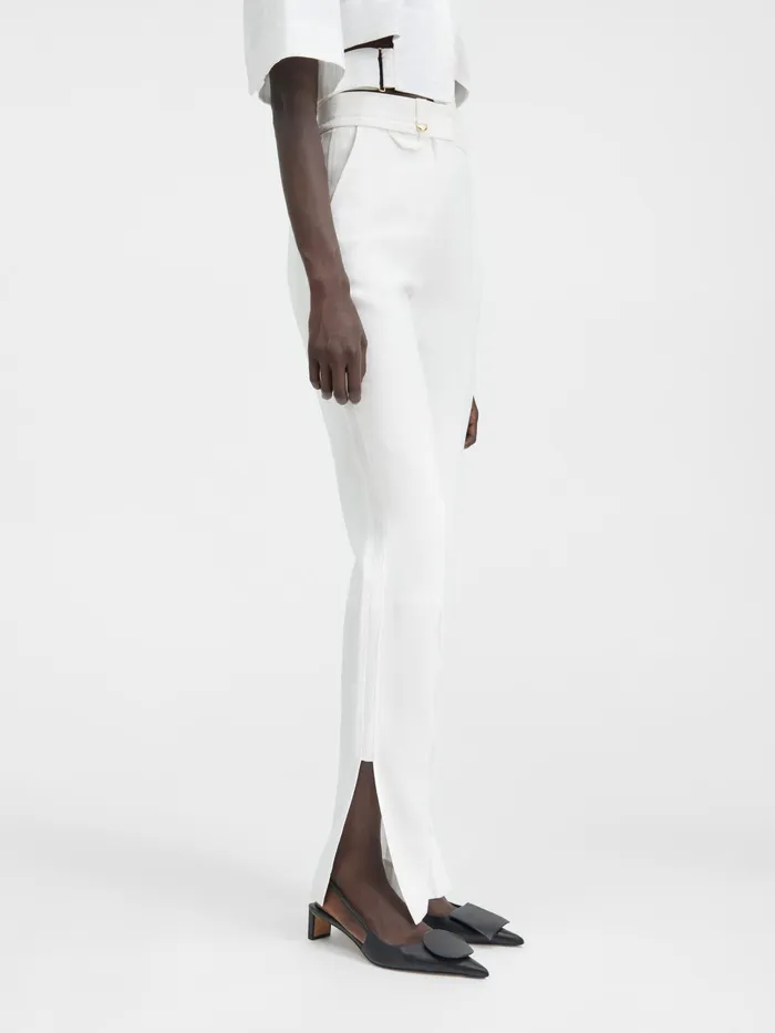 JACQUEMUS Trousers and Shorts Slit Pants White 8211 Women