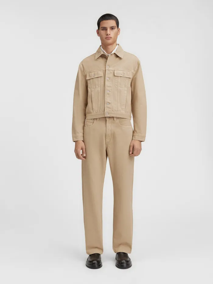 JACQUEMUS Trousers and Shorts Straight Leg Jeans Beige 8211 Men
