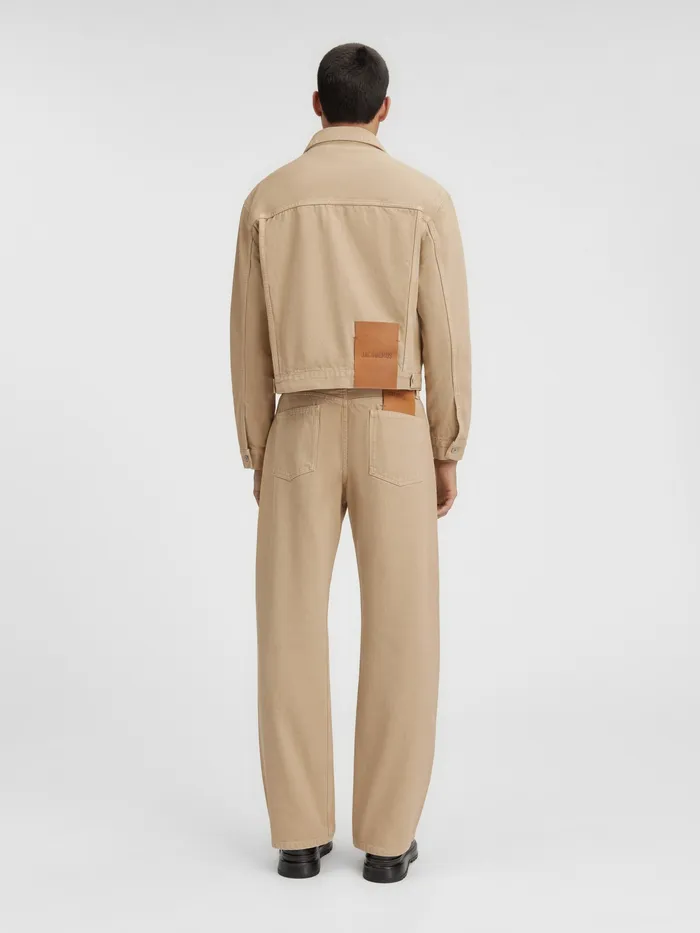 JACQUEMUS Trousers and Shorts Straight Leg Jeans Beige 8211 Men