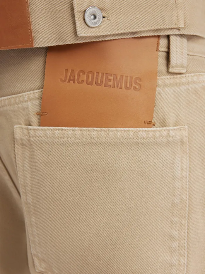 JACQUEMUS Trousers and Shorts Straight Leg Jeans Beige 8211 Men