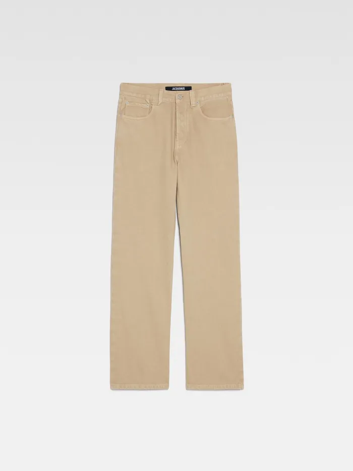 JACQUEMUS Trousers and Shorts Straight Leg Jeans Beige 8211 Men