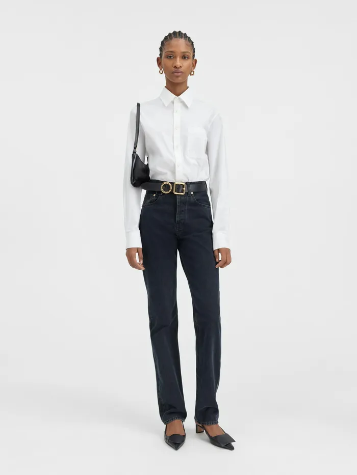 JACQUEMUS Trousers and Shorts Straight Leg Jeans Black 8211 Women