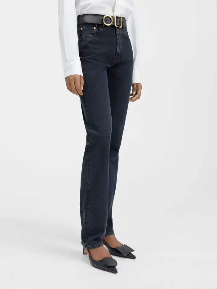 JACQUEMUS Trousers and Shorts Straight Leg Jeans Black 8211 Women