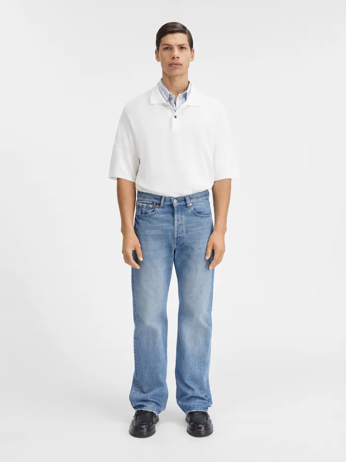 JACQUEMUS Trousers and Shorts Straight Leg Jeans Bluetabac 2 8211 Men