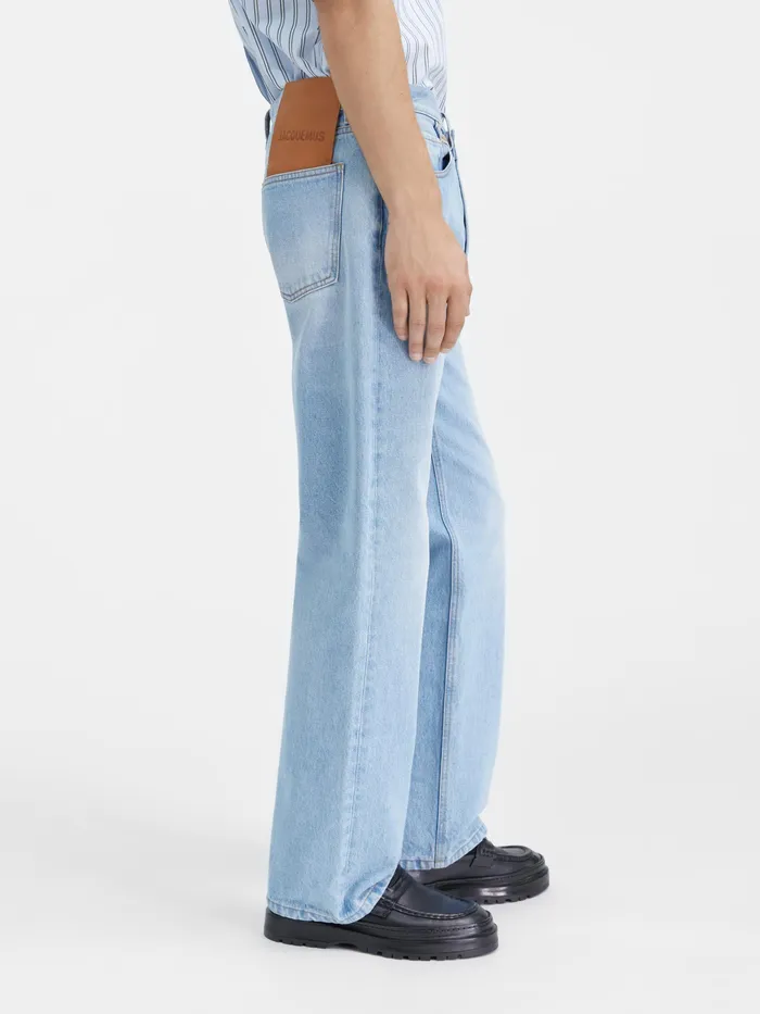 JACQUEMUS Trousers and Shorts Straight Leg Jeans Light Bluetabac 8211 Men