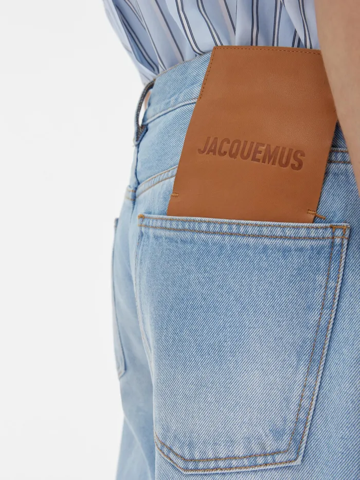 JACQUEMUS Trousers and Shorts Straight Leg Jeans Light Bluetabac 8211 Men